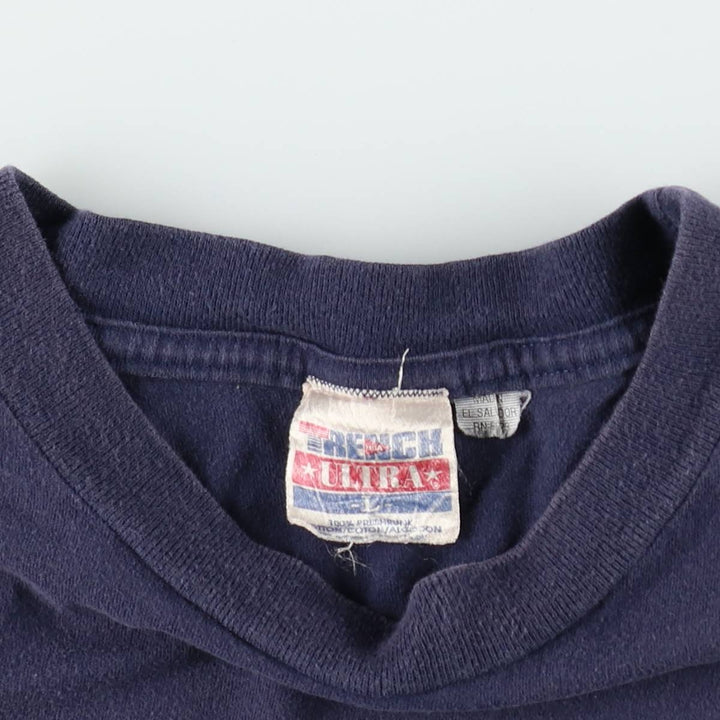 90'S TRENCH NFL DALLAS COWBOYS logo print T-shirt, men's size L equivalent, vintage. cotton navy blue type Vintage Second Hand