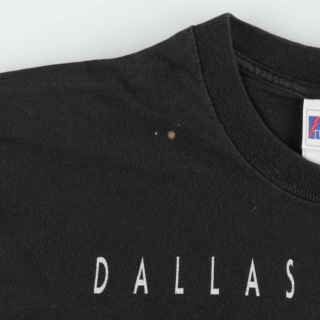 90'S PRO PLAYER NFL DALLAS COWBOYS (Dallas Cowboys) Sports Print T-Shirt, Made in USA, Men's XL (approx.) Vintage cotton black type Vintage Second Hand