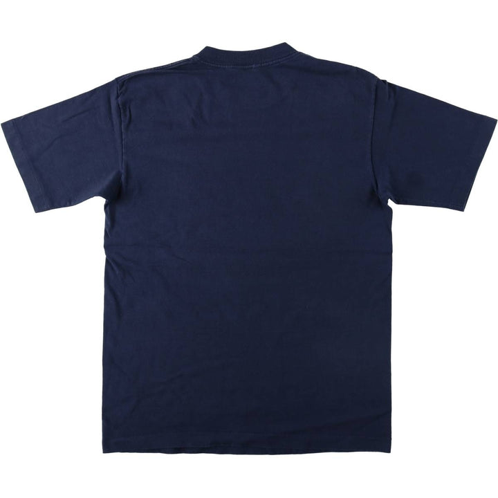 90'S GRAND SPORT MLB CLEVELAND INDIANS sports print T-shirt, men's size M (approx.) cotton navy blue type Vintage Second Hand