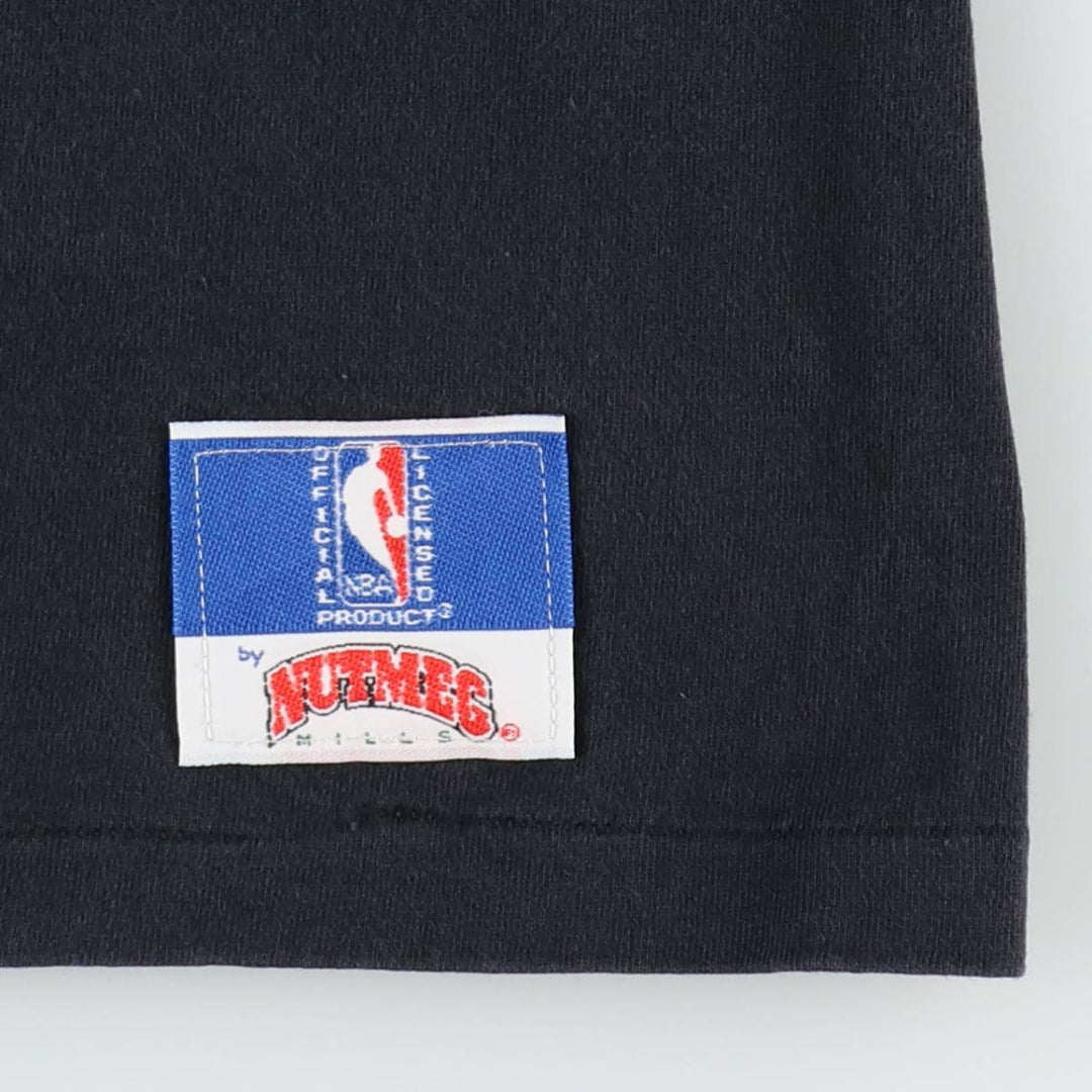 90'S NUTMEG NBA PHOENIX SUNS Sports Print T-Shirt, Made in USA, Men's Size L (approx.), Vintage cotton black type Vintage Second Hand
