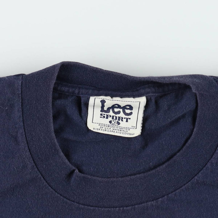 90s-00'S Lee SPORT MLB CLEVELAND INDIANS sports print T-shirt, men's size XL. cotton navy blue type Vintage Second Hand
