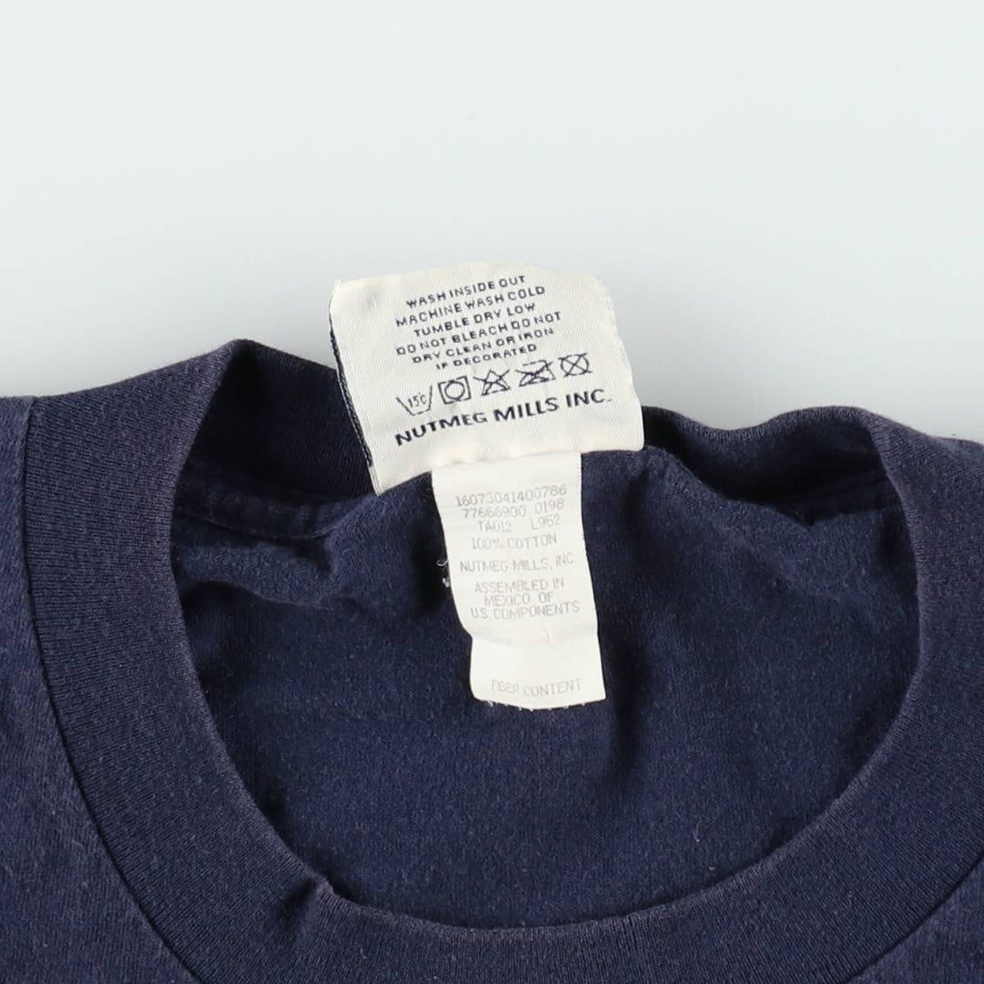 90s-00'S Lee SPORT MLB CLEVELAND INDIANS sports print T-shirt, men's size XL. cotton navy blue type Vintage Second Hand