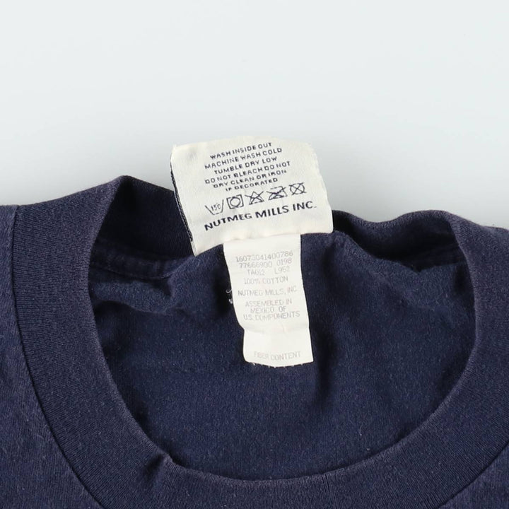 90s-00'S Lee SPORT MLB CLEVELAND INDIANS sports print T-shirt, men's size XL. cotton navy blue type Vintage Second Hand