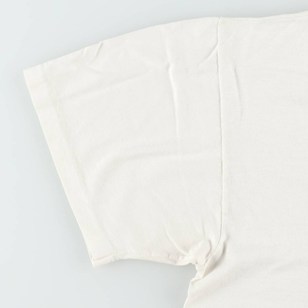 90'S Hanes HEAVYWEIGHT 50 cotton white type Vintage Second Hand