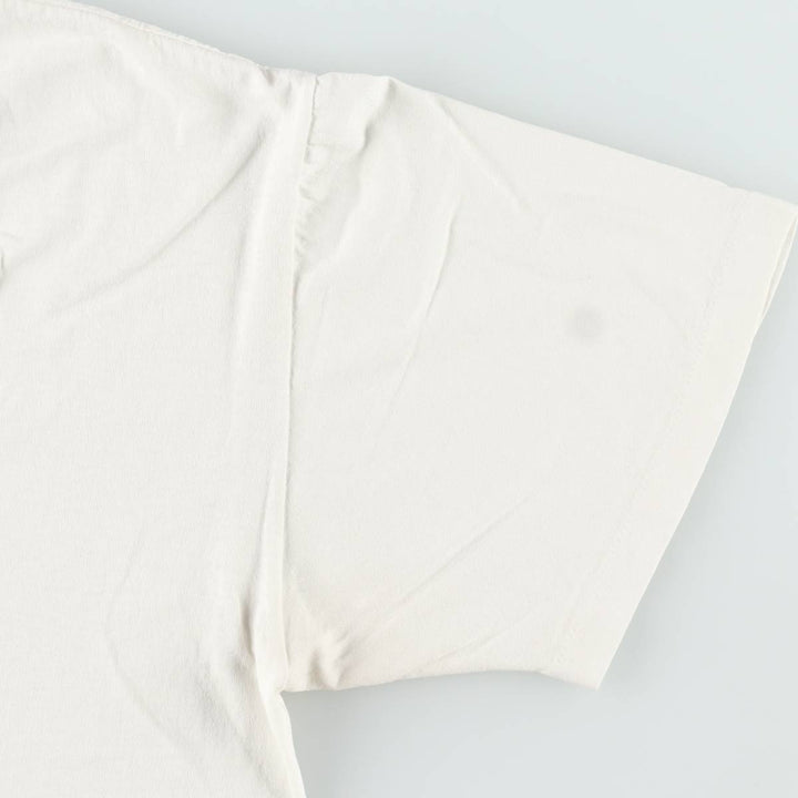 90'S Hanes HEAVYWEIGHT 50 cotton white type Vintage Second Hand