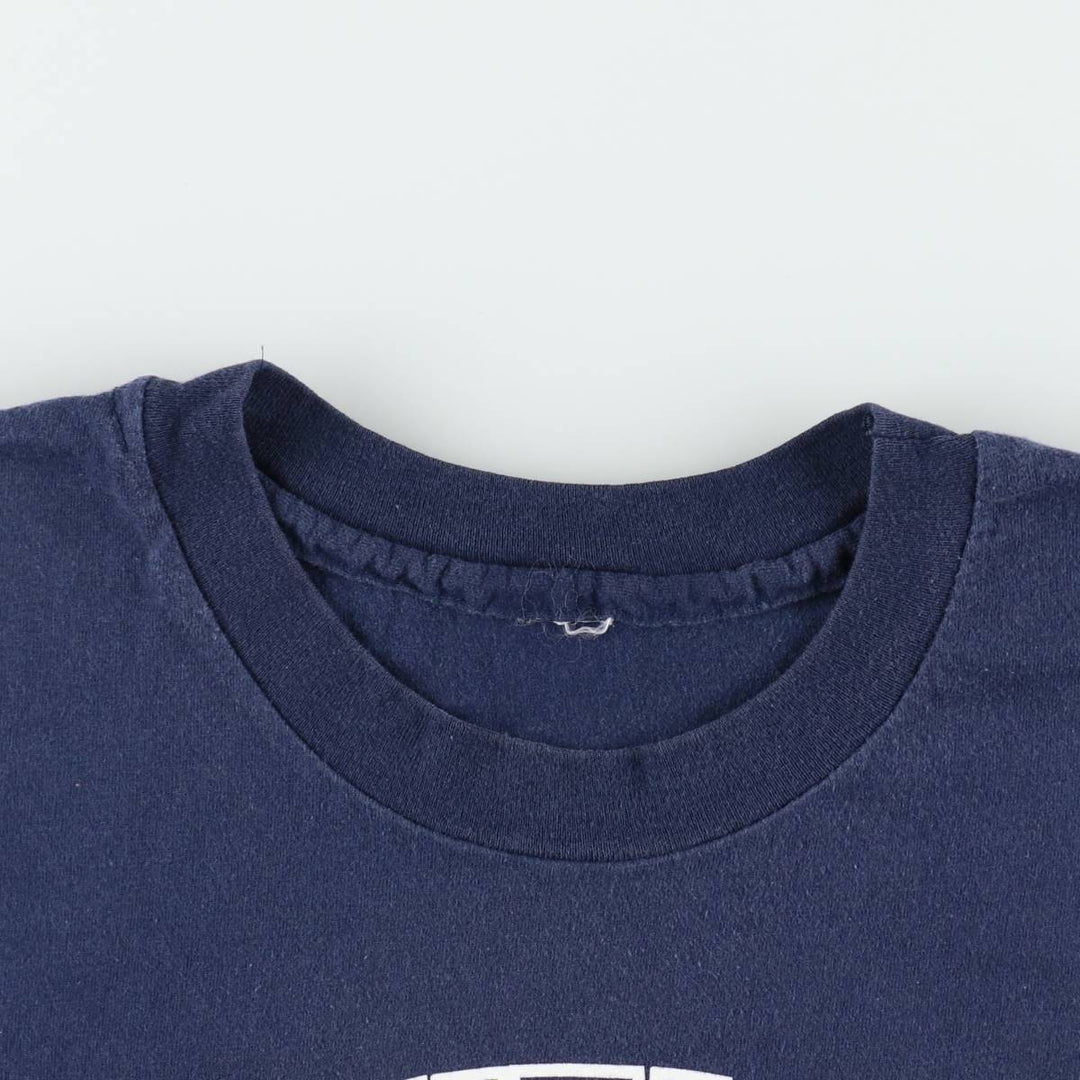 90'S MLB Cleveland Indians sports print t-shirt, men's size XL equivalent, vintage. unclear navy blue type Vintage Second Hand
