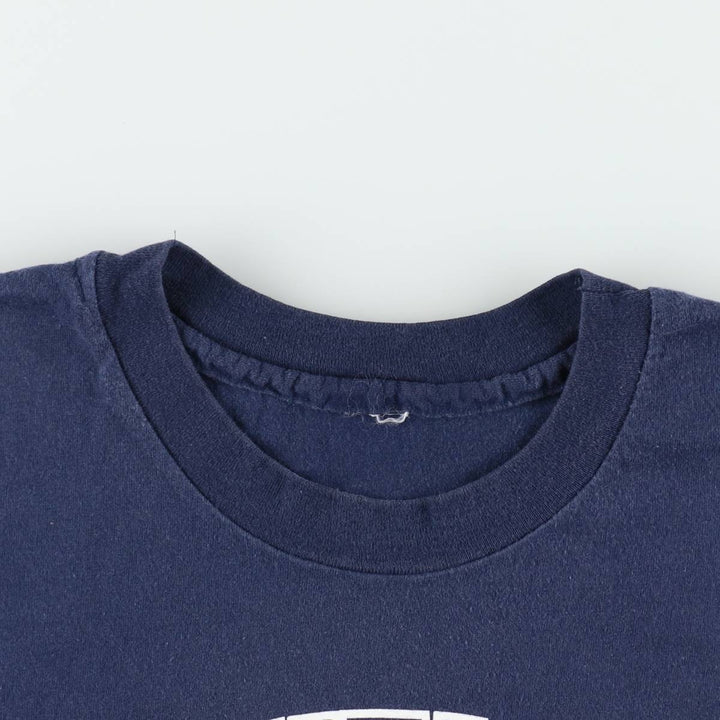 90'S MLB Cleveland Indians sports print t-shirt, men's size XL equivalent, vintage. unclear navy blue type Vintage Second Hand