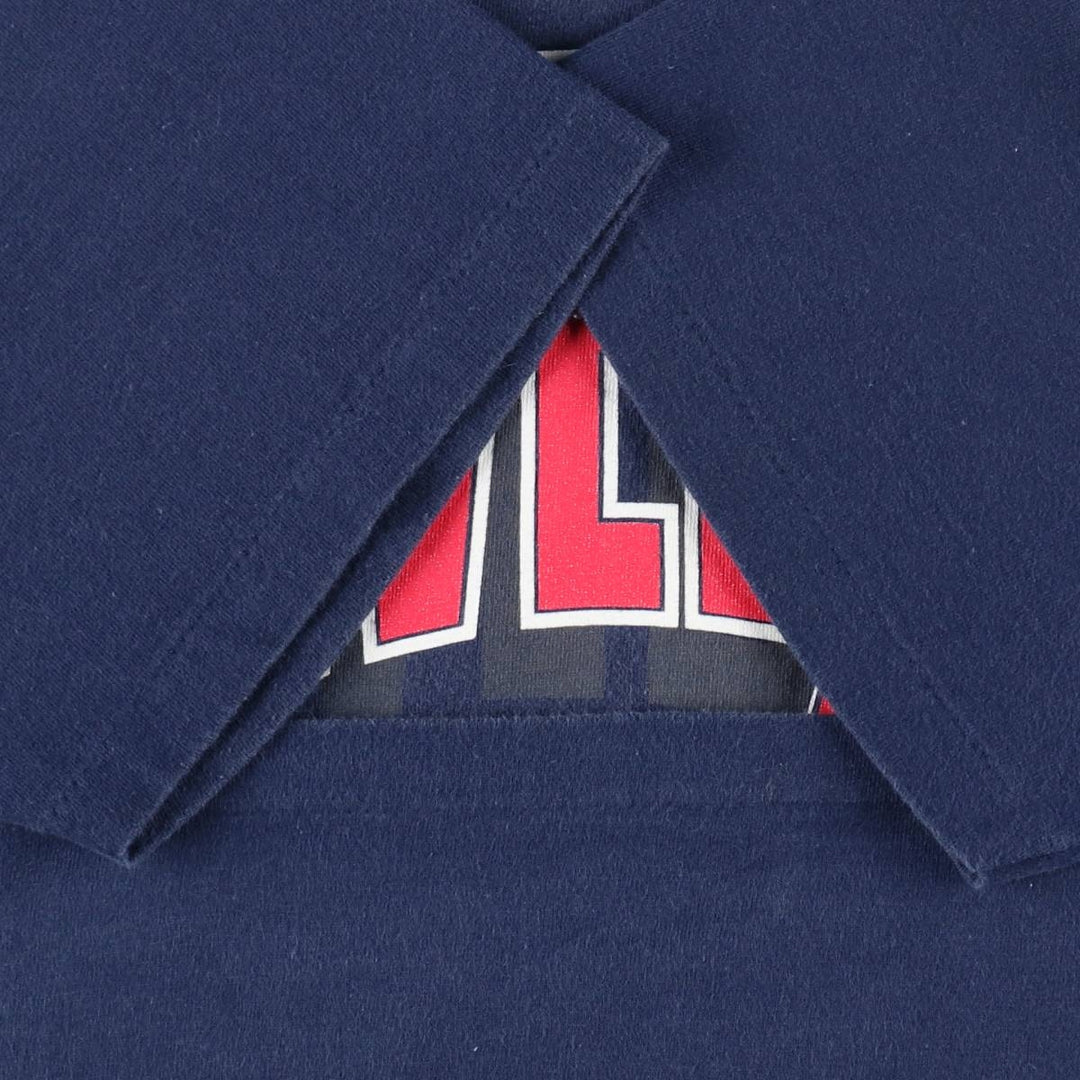 90'S MLB Cleveland Indians sports print t-shirt, men's size XL equivalent, vintage. unclear navy blue type Vintage Second Hand