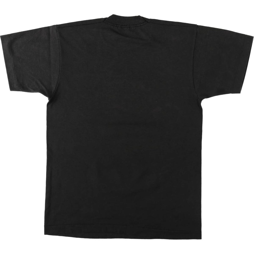 90'S Fruit of the Loom MLB Cleveland Indians sports print T-shirt, Made in USA, Men's size M cotton black type Vintage Second Hand