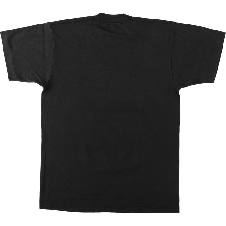 90'S Fruit of the Loom MLB Cleveland Indians sports print T-shirt, Made in USA, Men's size M cotton black type Vintage Second Hand