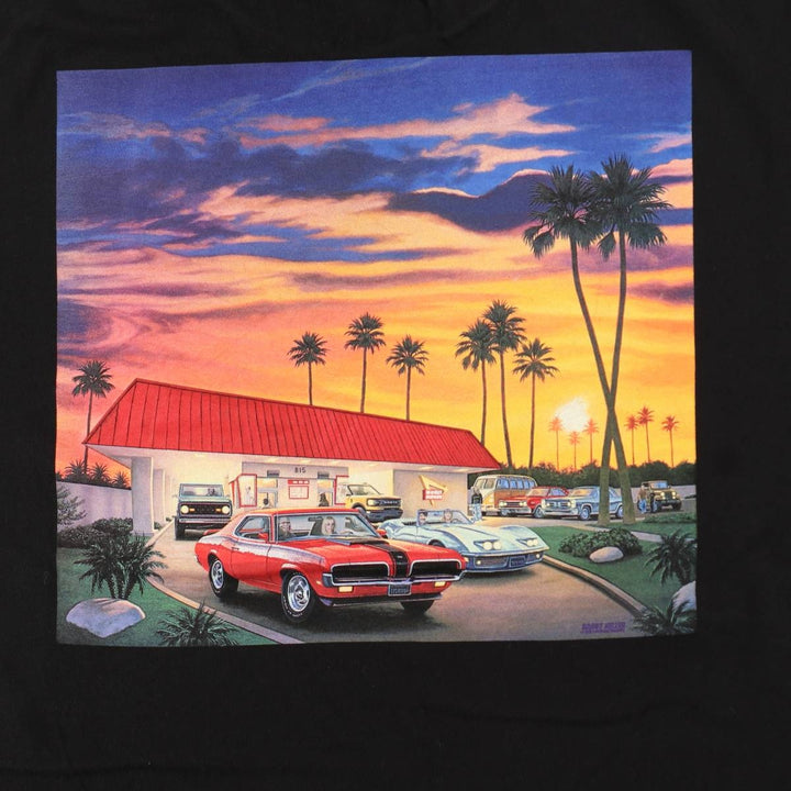 IN-N-OUT BURGER In-N-Out Burger Advertising T-shirt Made in USA Men's XL size cotton black type Vintage Second Hand