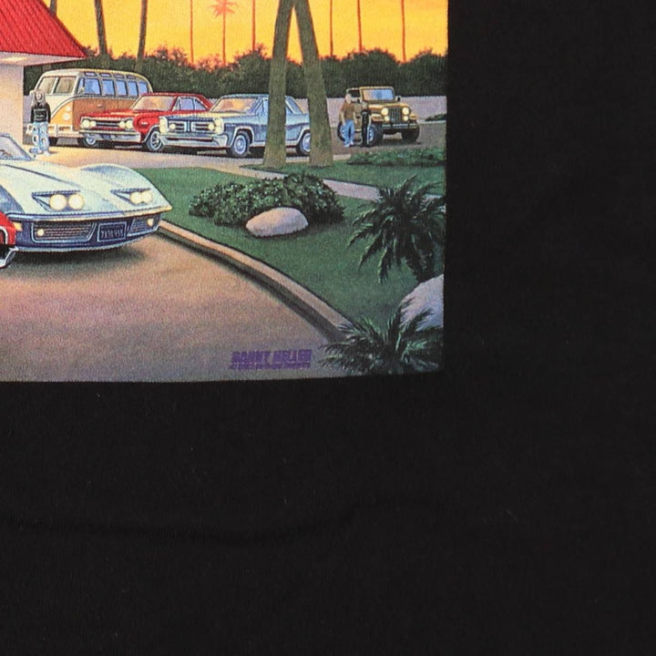 IN-N-OUT BURGER In-N-Out Burger Advertising T-shirt Made in USA Men's XL size cotton black type Vintage Second Hand