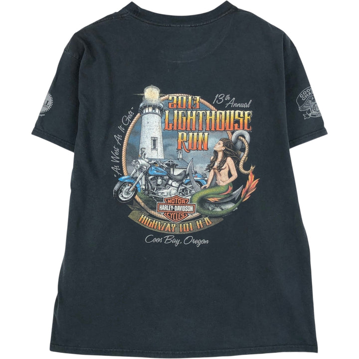 Harley-Davidson Motorcycle Bike T-shirt, Men's Medium unclear black type Vintage Second Hand