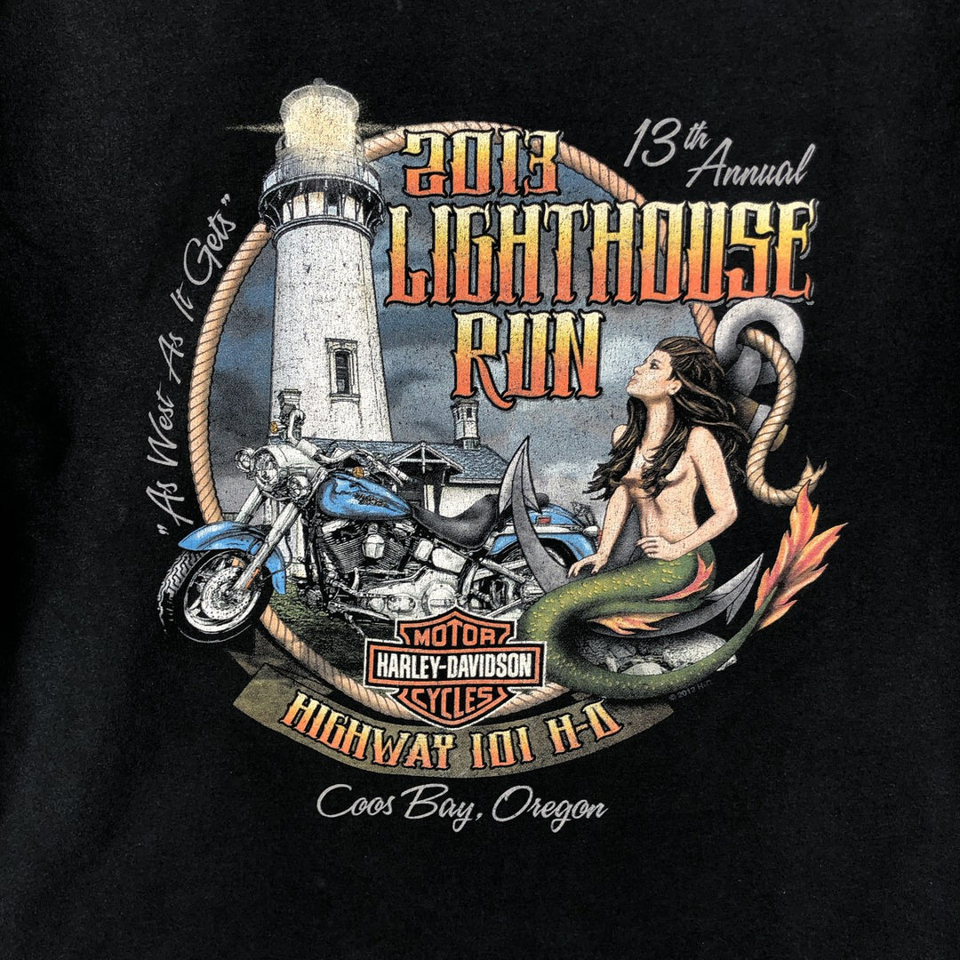 Harley-Davidson Motorcycle Bike T-shirt, Men's Medium unclear black type Vintage Second Hand