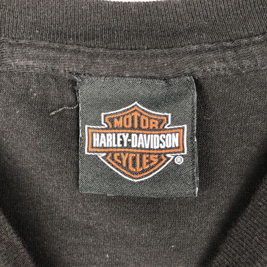 Harley-Davidson Motorcycle Bike T-shirt, Men's Size L cotton black type Vintage Second Hand