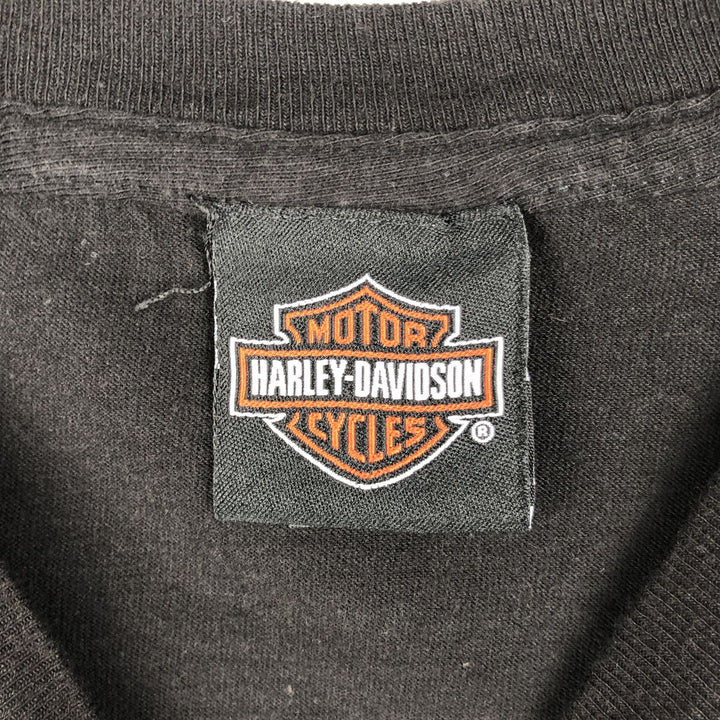 Harley-Davidson Motorcycle Bike T-shirt, Men's Size L cotton black type Vintage Second Hand