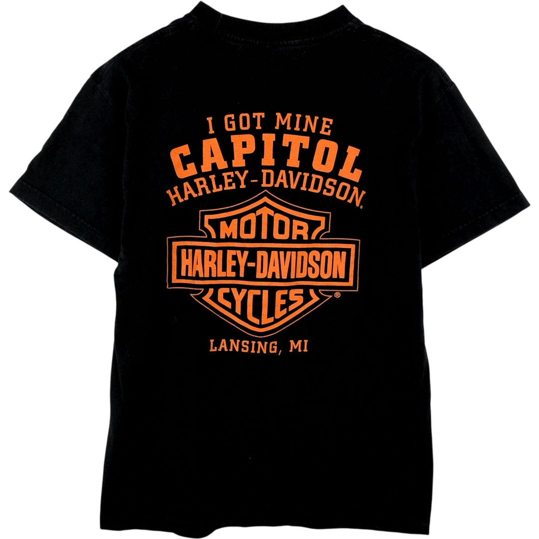 Harley-Davidson Motorcycle Bike T-shirt, Men's Medium cotton black type Vintage Second Hand