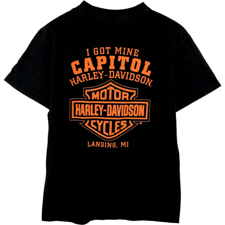 Harley-Davidson Motorcycle Bike T-shirt, Men's Medium cotton black type Vintage Second Hand