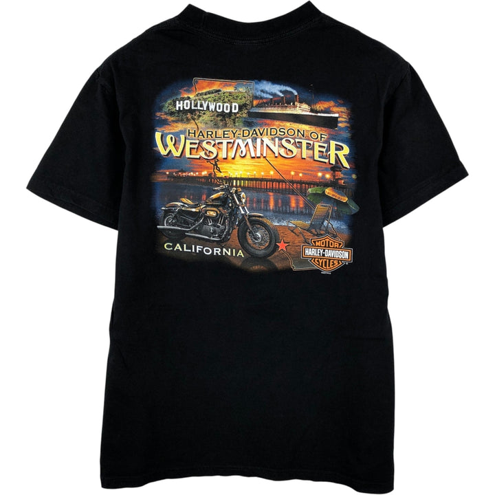 Harley-Davidson Motorcycle Bike T-shirt, Men's Medium cotton black type Vintage Second Hand