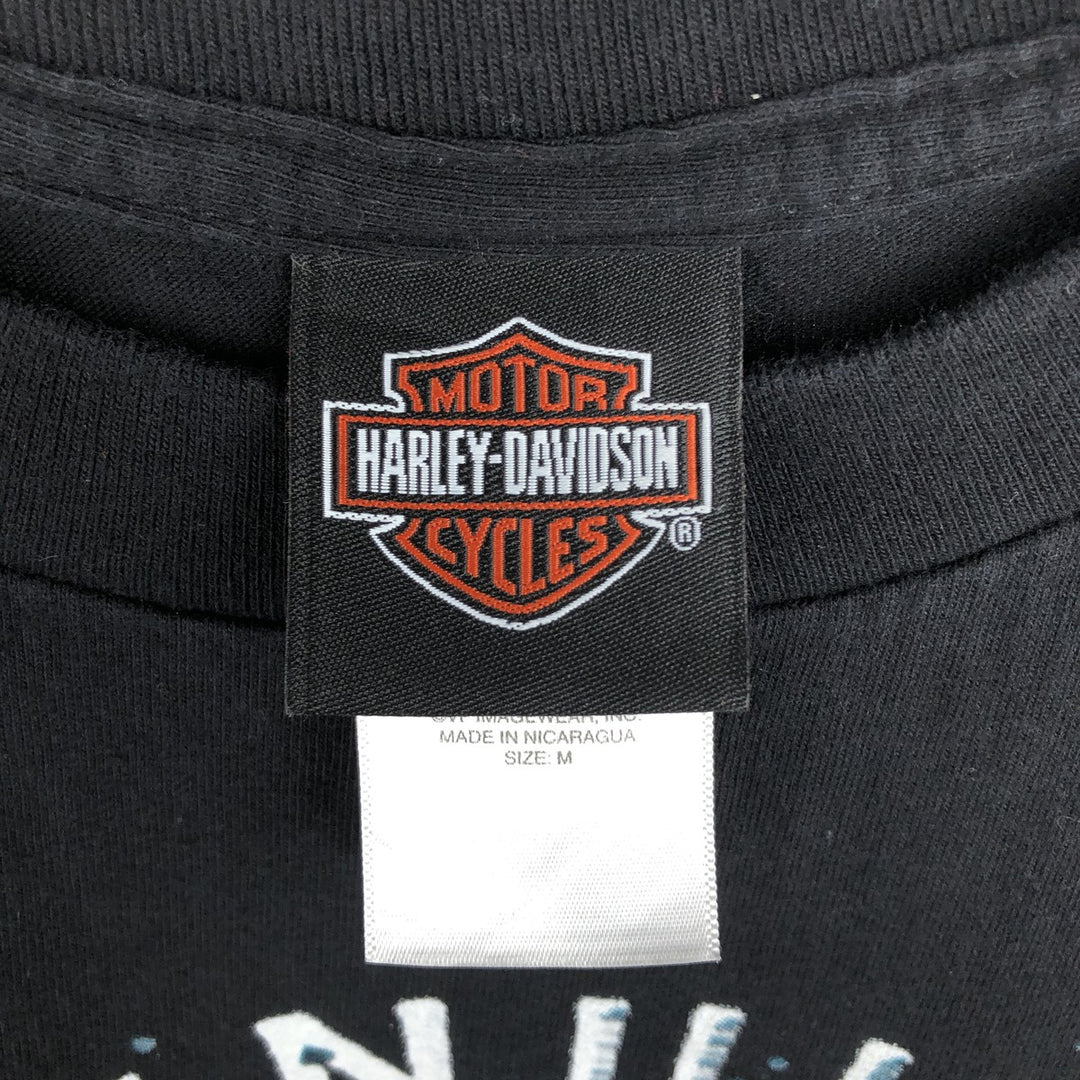 Harley-Davidson Motorcycle Bike T-shirt, Men's Medium cotton black type Vintage Second Hand