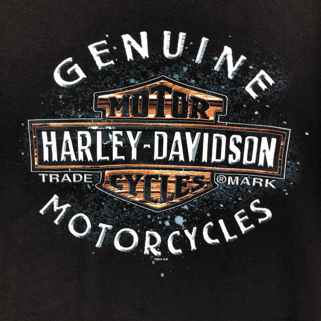 Harley-Davidson Motorcycle Bike T-shirt, Men's Medium cotton black type Vintage Second Hand