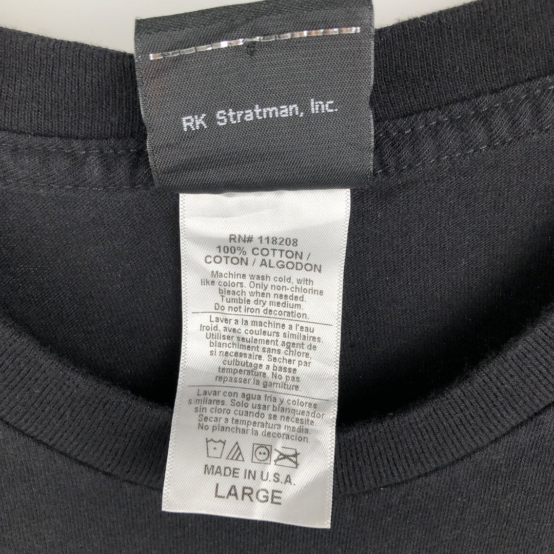 Harley-Davidson Motorcycle Bike T-shirt Made in USA Men's L size cotton black type Vintage Second Hand