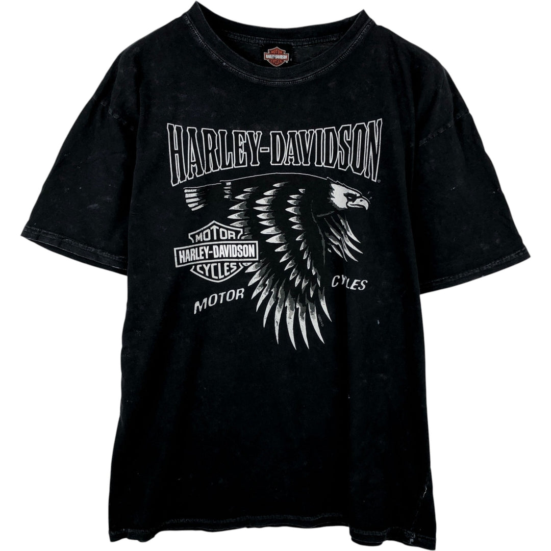 Harley-Davidson Eagle Pattern Motorcycle Bike T-shirt Men's XL cotton black type Vintage Second Hand