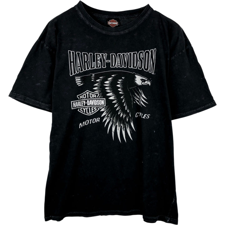 Harley-Davidson Eagle Pattern Motorcycle Bike T-shirt Men's XL cotton black type Vintage Second Hand