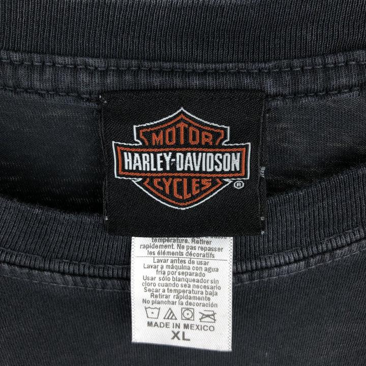 Harley-Davidson Eagle Pattern Motorcycle Bike T-shirt Men's XL cotton black type Vintage Second Hand