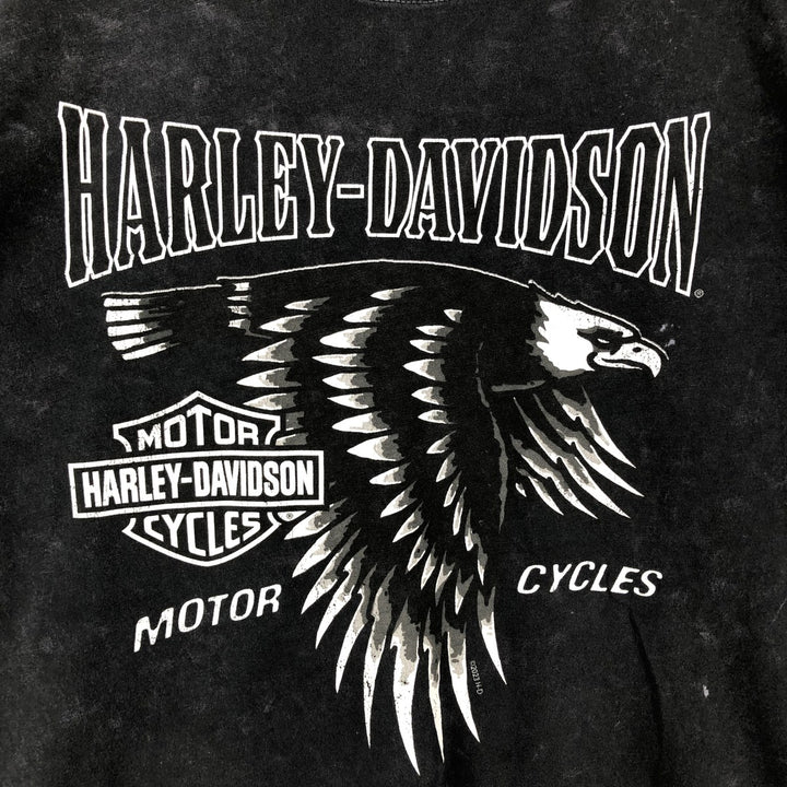 Harley-Davidson Eagle Pattern Motorcycle Bike T-shirt Men's XL cotton black type Vintage Second Hand