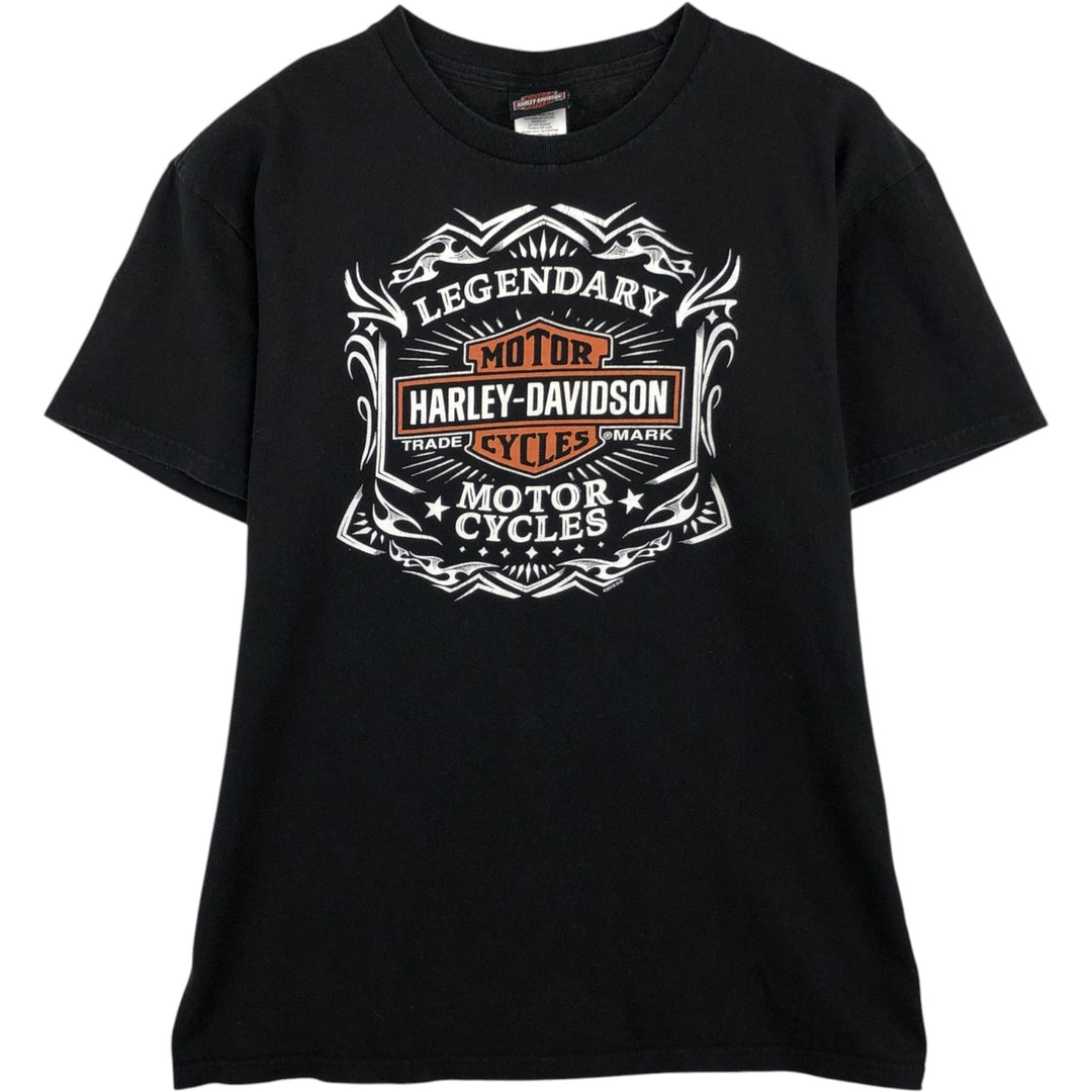 Harley-Davidson Motorcycle Bike T-shirt, Men's Size L cotton black type Vintage Second Hand