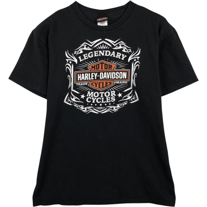 Harley-Davidson Motorcycle Bike T-shirt, Men's Size L cotton black type Vintage Second Hand