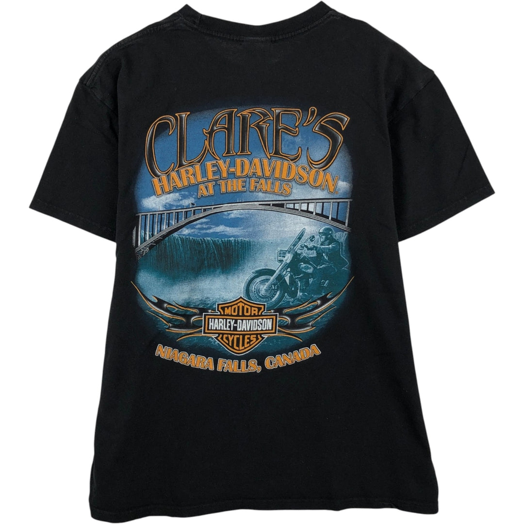 Harley-Davidson Motorcycle Bike T-shirt, Men's Size L cotton black type Vintage Second Hand