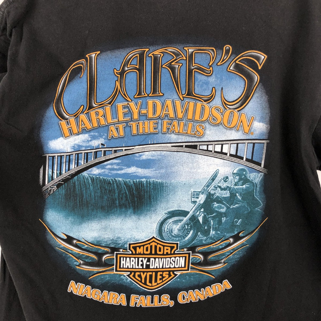 Harley-Davidson Motorcycle Bike T-shirt, Men's Size L cotton black type Vintage Second Hand
