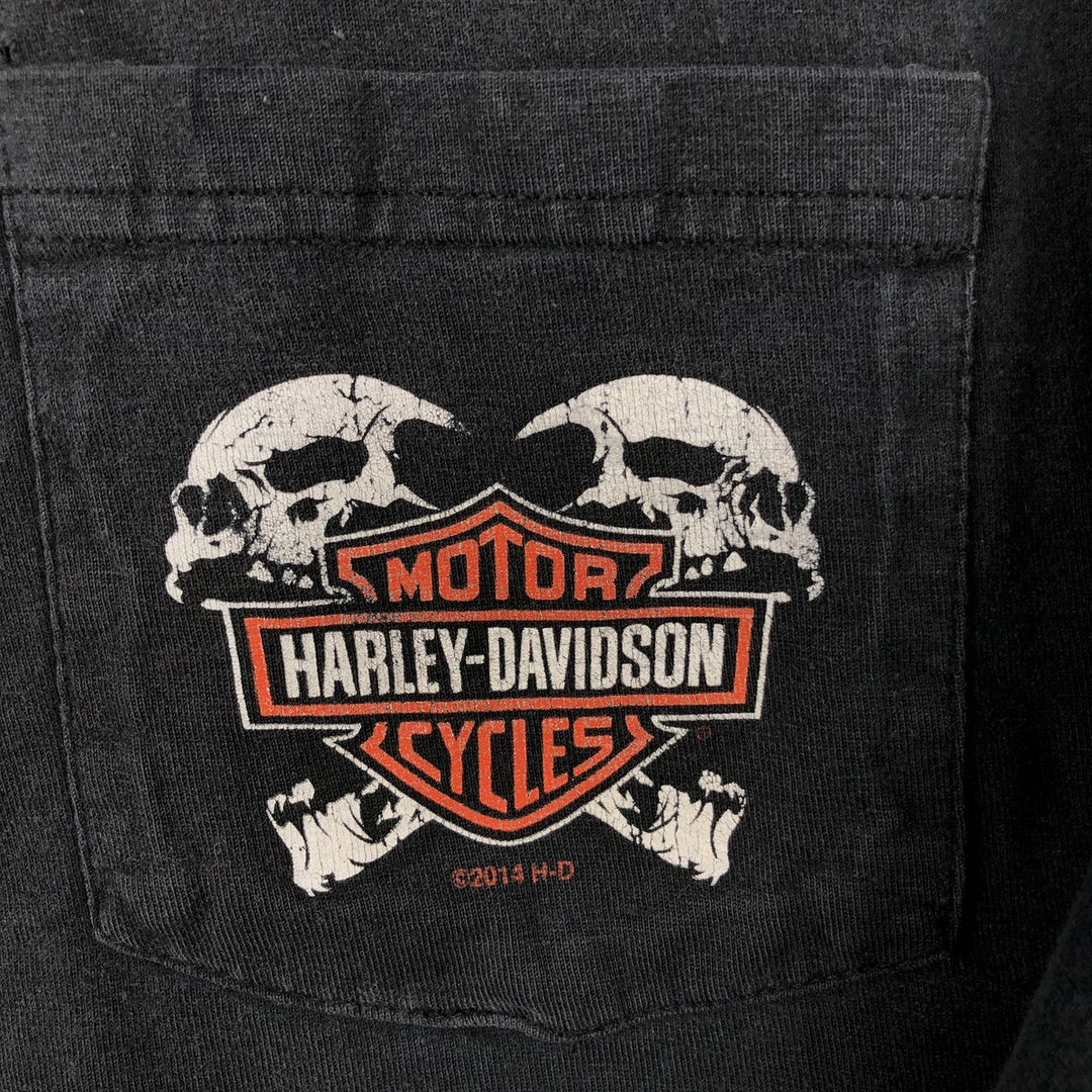 Harley-Davidson Motorcycle Bike T-shirt, Men's XXL cotton black type Vintage Second Hand
