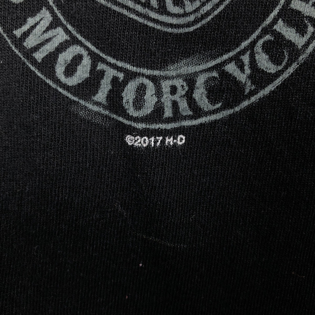 Harley-Davidson Eagle Pattern Stars and Stripes Motorcycle T-Shirt, Men's Size Medium cotton black type Vintage Second Hand