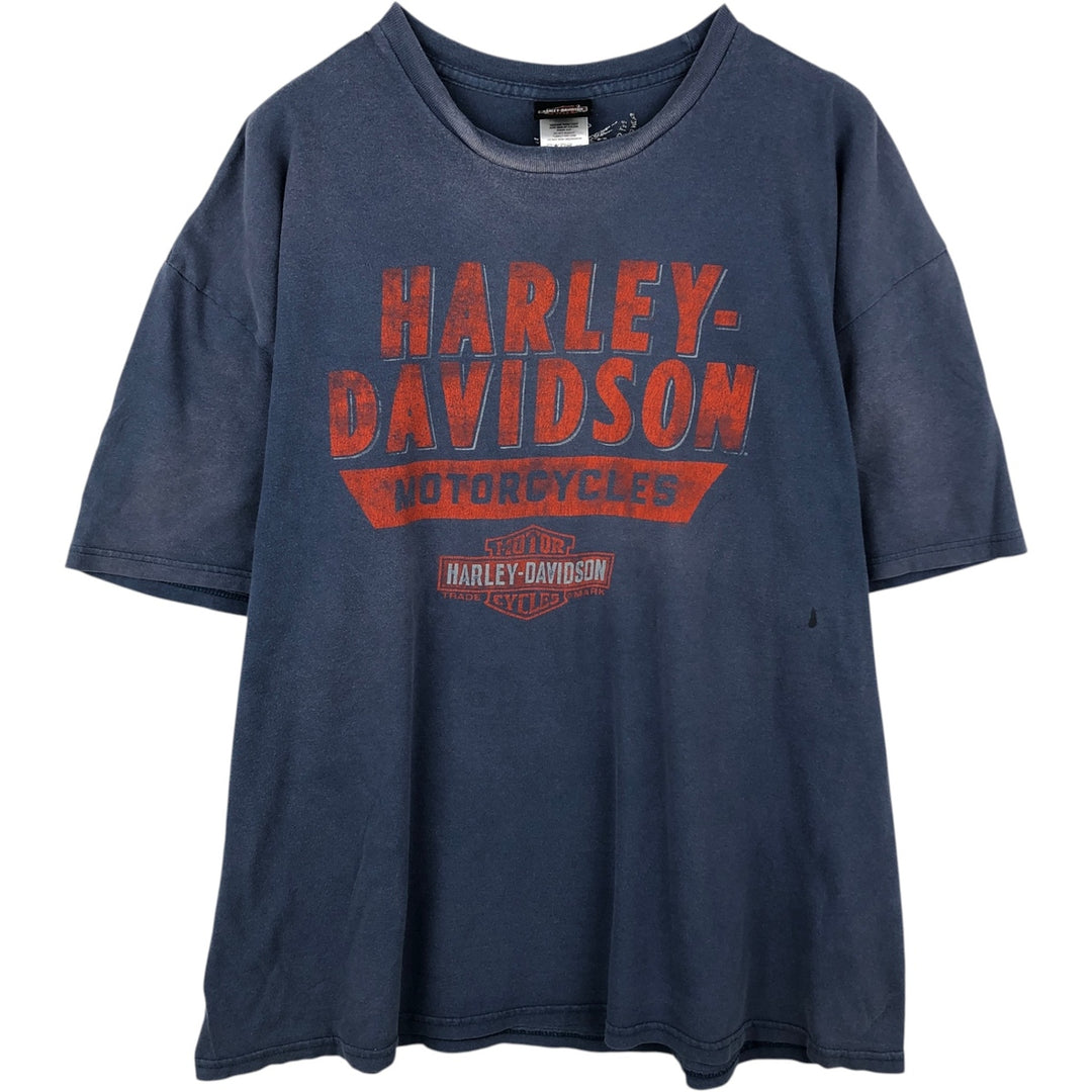 Harley-Davidson Motorcycle Bike T-shirt, Men's XXL cotton blue type Vintage Second Hand