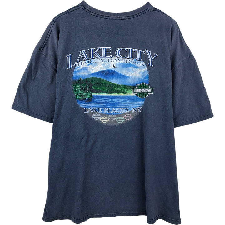 Harley-Davidson Motorcycle Bike T-shirt, Men's XXL cotton blue type Vintage Second Hand
