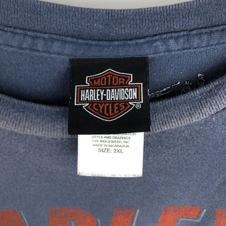 Harley-Davidson Motorcycle Bike T-shirt, Men's XXL cotton blue type Vintage Second Hand