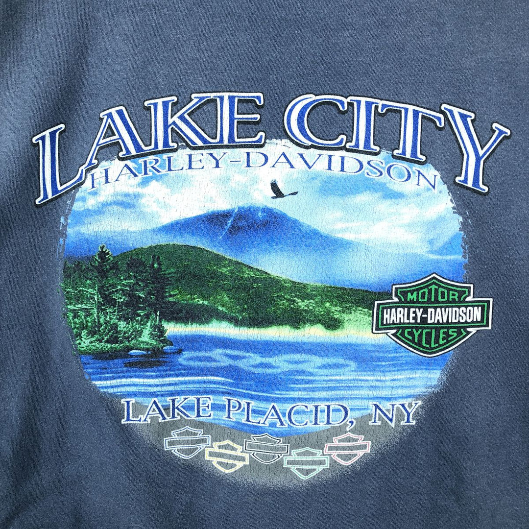 Harley-Davidson Motorcycle Bike T-shirt, Men's XXL cotton blue type Vintage Second Hand
