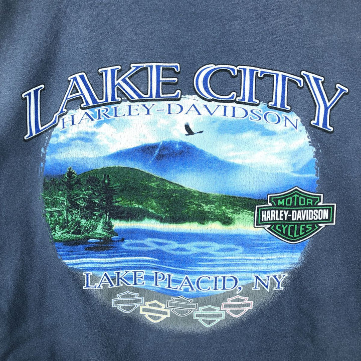 Harley-Davidson Motorcycle Bike T-shirt, Men's XXL cotton blue type Vintage Second Hand