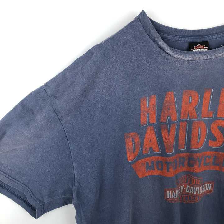 Harley-Davidson Motorcycle Bike T-shirt, Men's XXL cotton blue type Vintage Second Hand