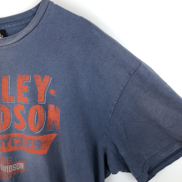 Harley-Davidson Motorcycle Bike T-shirt, Men's XXL cotton blue type Vintage Second Hand