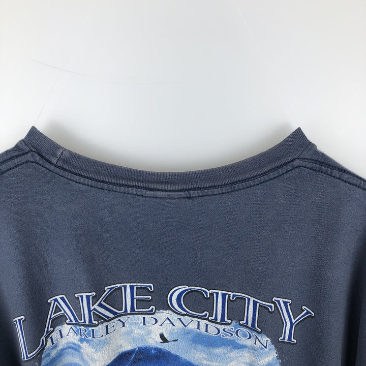 Harley-Davidson Motorcycle Bike T-shirt, Men's XXL cotton blue type Vintage Second Hand