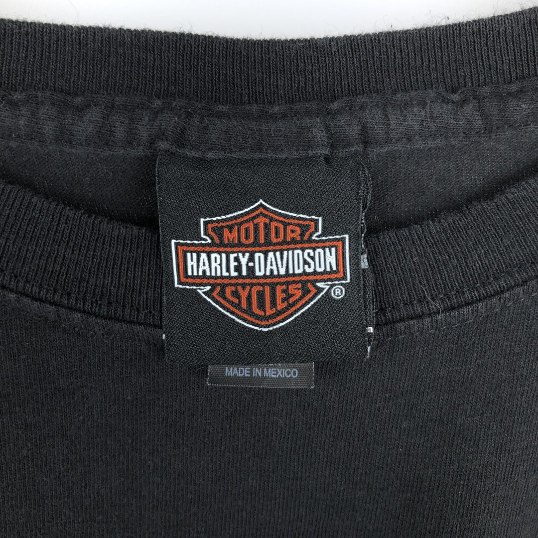 Harley-Davidson Skull Pattern Motorcycle Bike T-shirt Men's XL cotton black type Vintage Second Hand