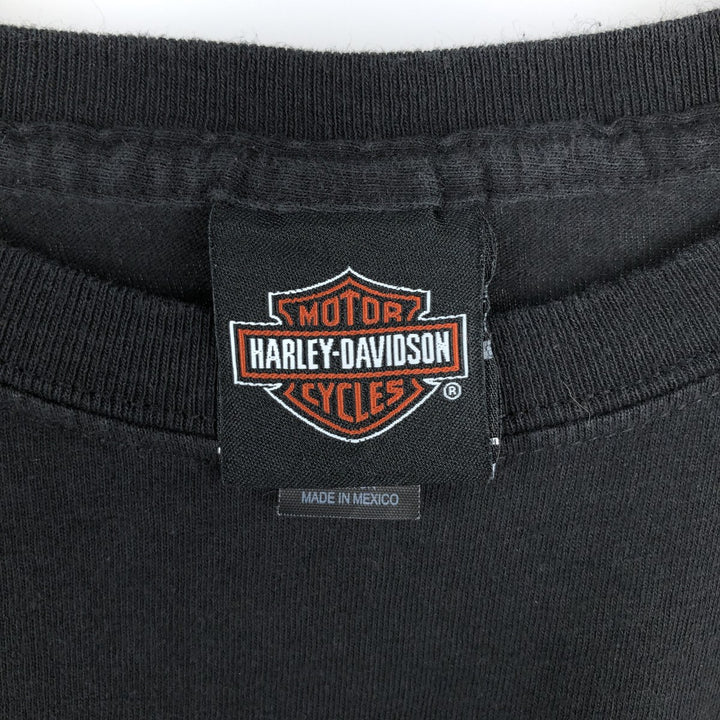 Harley-Davidson Skull Pattern Motorcycle Bike T-shirt Men's XL cotton black type Vintage Second Hand