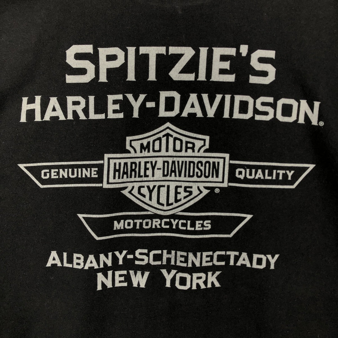 Harley-Davidson Skull Pattern Motorcycle Bike T-shirt Men's XL cotton black type Vintage Second Hand