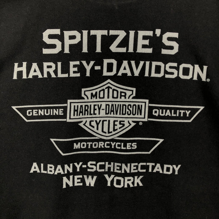 Harley-Davidson Skull Pattern Motorcycle Bike T-shirt Men's XL cotton black type Vintage Second Hand