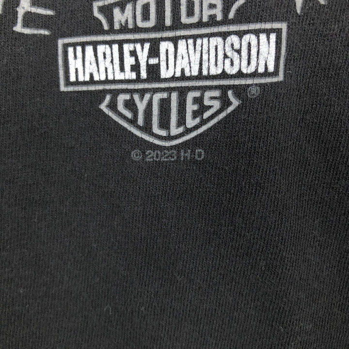 Harley-Davidson Skull Pattern Motorcycle Bike T-shirt Men's XL cotton black type Vintage Second Hand