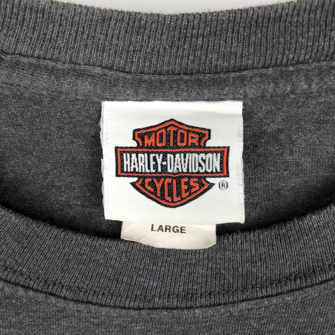 Harley-Davidson Motorcycle Bike T-shirt, Men's Size L cotton Charcoal Vintage Second Hand